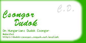 csongor dudok business card